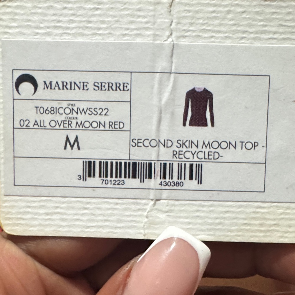 Marine Serre All Over Moon Red Top
